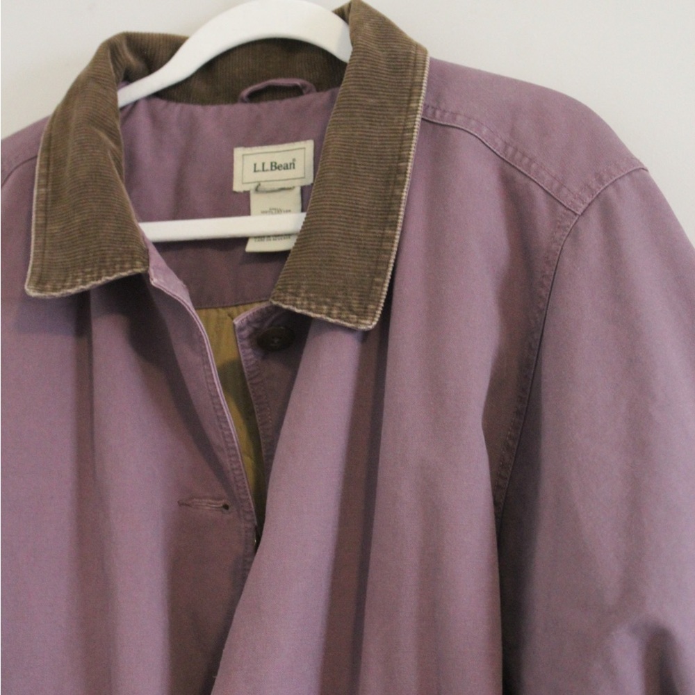 Vintage L.L. Bean Women’s Barn Chore Coat, Corduroy Purple XL Quilt Lined - Picture 3 of 3